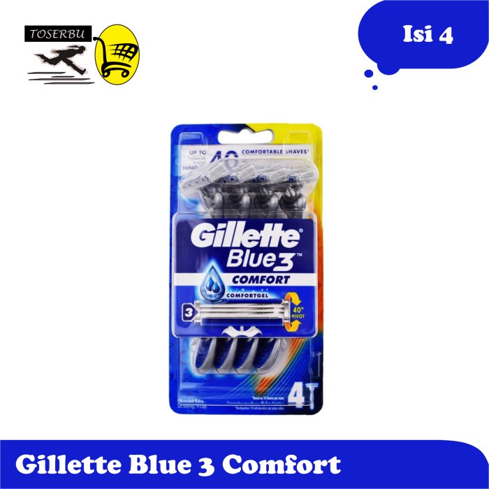 Flash- GILLETTE Blue 3 Comfort Pisau Cukur Isi 4