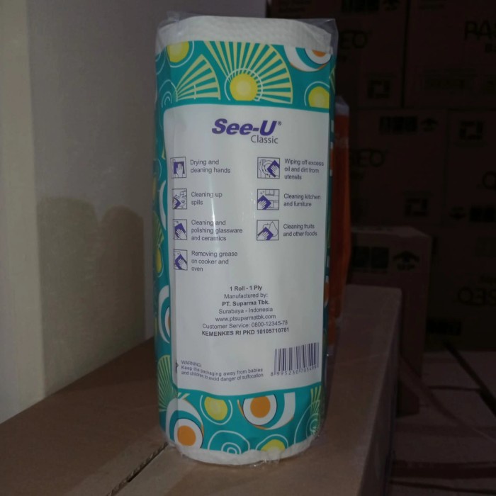 JTTOP" SEE U KITCHEN TOWEL TISSUE SINGLE PACK/SEE U KITCHEN TOWEL KARTON 12PC