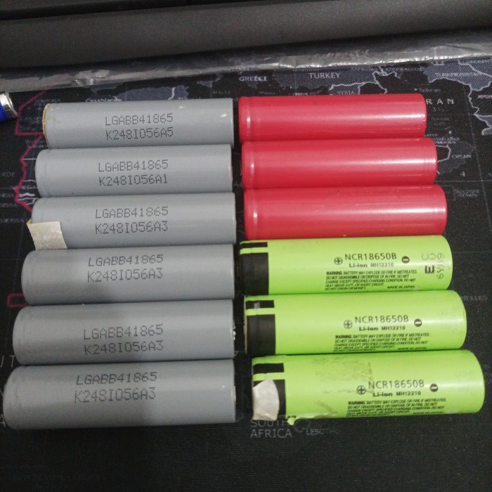 baterai 18650 bekas laptop original panasonic ncr18650b lg lgabb41865 *