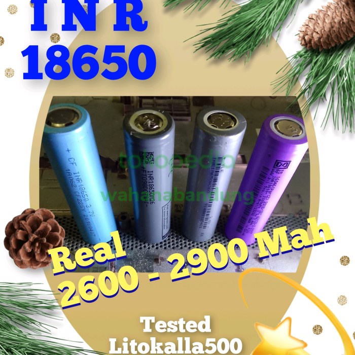 baterai bekas laptop 18650 INR Real 2600 - 2900 Mah *