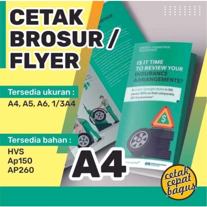 

1 Rim Brosur/Flyer A4 30x21cmMurahColour/WarnaAp150Express/Kilat