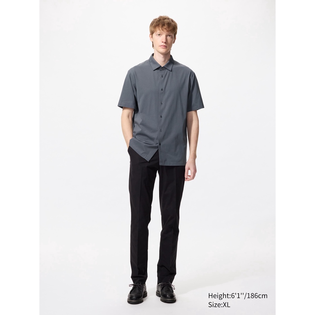 Uniqlo AIRism Katun Kaos Polo Kancing Full