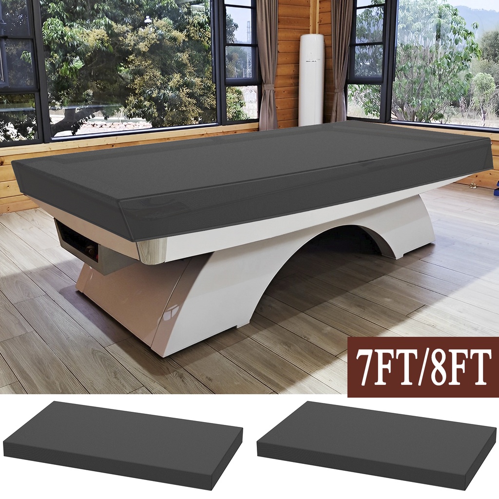 Outdoor Table Cover Pool Table Protector 7/8FT Tearproof Waterproof Drawstring Billiard Table Cover 