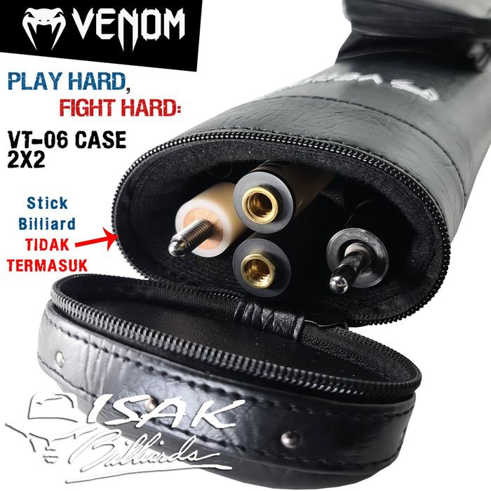 Billiard Venom 2X2 Case Vt-06 - Tas Stick Hard Cue Sarung Stik Billiard 2B2S