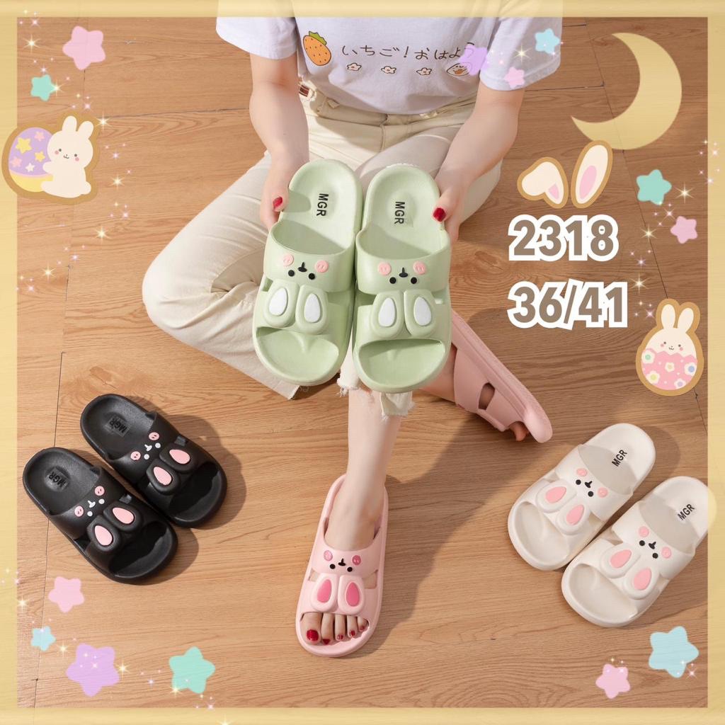 FLASH SALE SANDAL SELOP KARET WANITA RABBIT BUNNY KELINCI CUTE CANTIK EMPUK SOFT IMPOR MGR MOKAYA
