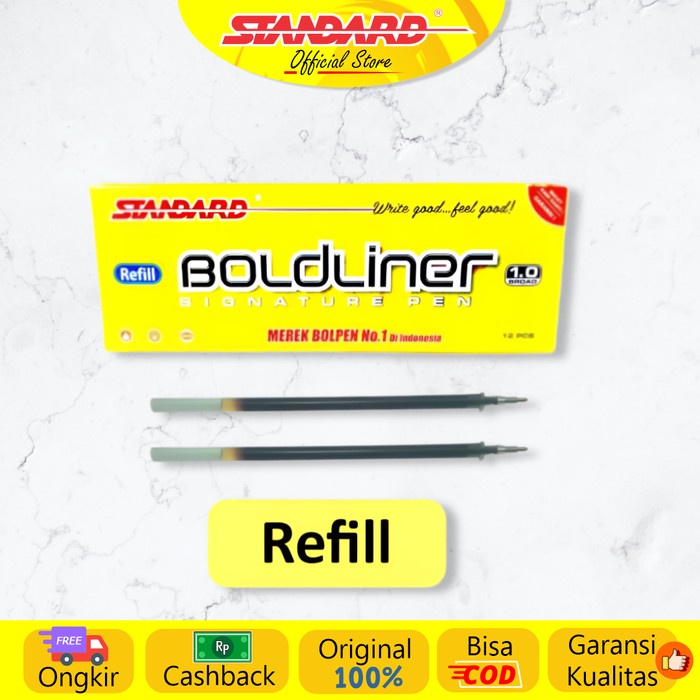 

[COD-XTRA Ongkir] Standard - Refill Pulpen Boldliner 1.0 ( Isi Pulpen, Pena, Ballpoint )