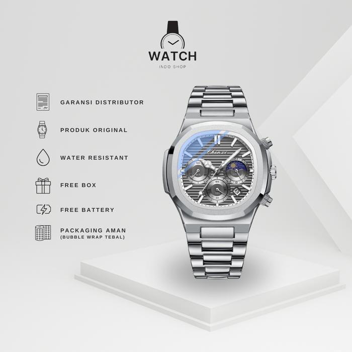 READY.. [COD] CHENXI CX-922 JAM TANGAN PRIA MULTIFUNGSI KALENDER CHRONO AKTIF DENGAN TALI BAJA DAN