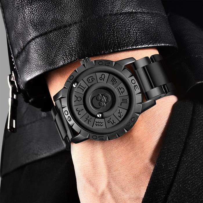 BARU.. LIGE X FOXBOX JAM TANGAN PRIA UNIK ASLI JAM TANGAN TAHAN AIR MAGNET DIAL TENGKORAK HADIAH