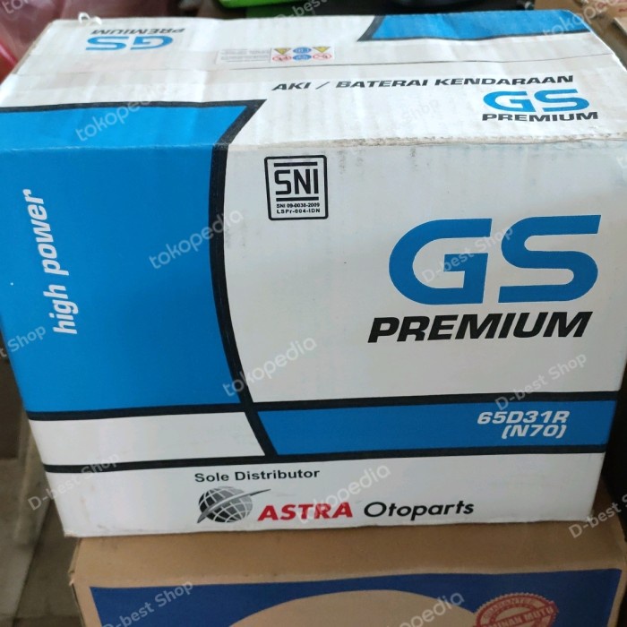 AKI / ACCU BASAH GS ASTRA PREMIUM N70 / 65D31R ORIGINAL