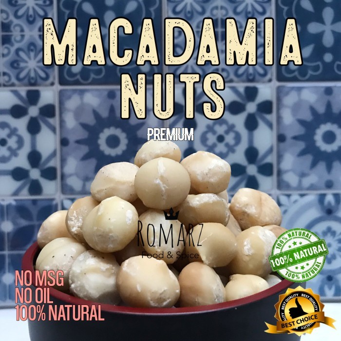 

(TopSeller) KACANG MACADAMIA MENTAH UTUH PREMIUM 100gr RAW MACADAMIA NUT 100gr