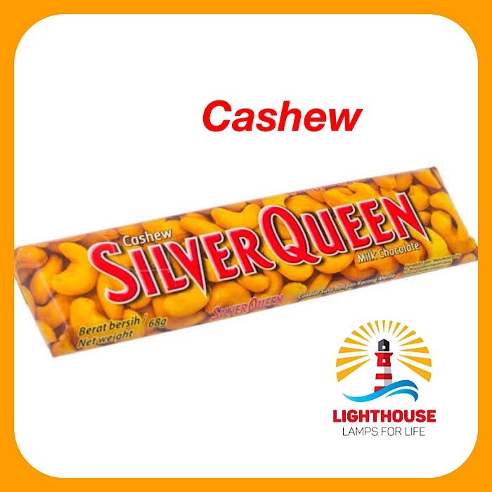 

(TopSeller) Silver Queen Cokelat Batang Cashew 65gr Kacang Mede