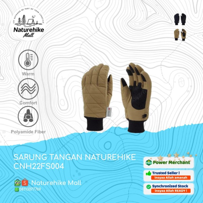 SARUNG TANGAN HANGAT HIKING CAMPING 3M NATUREHIKE CNH22FS004