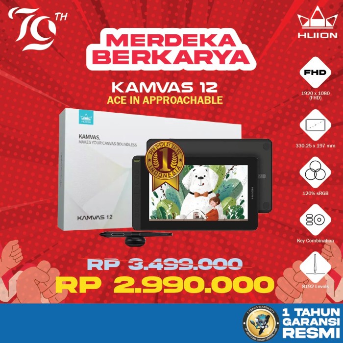 New Huion Kamvas 12 Black
