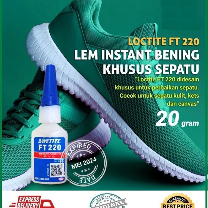 LEM SEPATU SNEAKERS TERKUAT LOCTITE FT 220 20GRAM BENING ORIGINAL