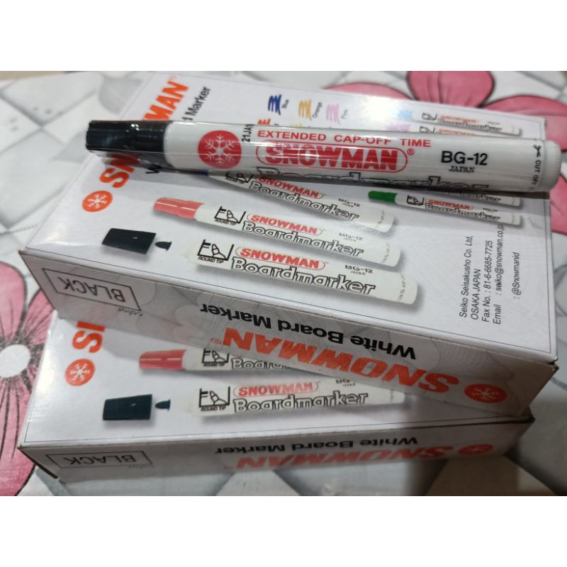 

Spidol Snowman Whiteboard Bg12 Warna Hitam / Bisa Di Hapus