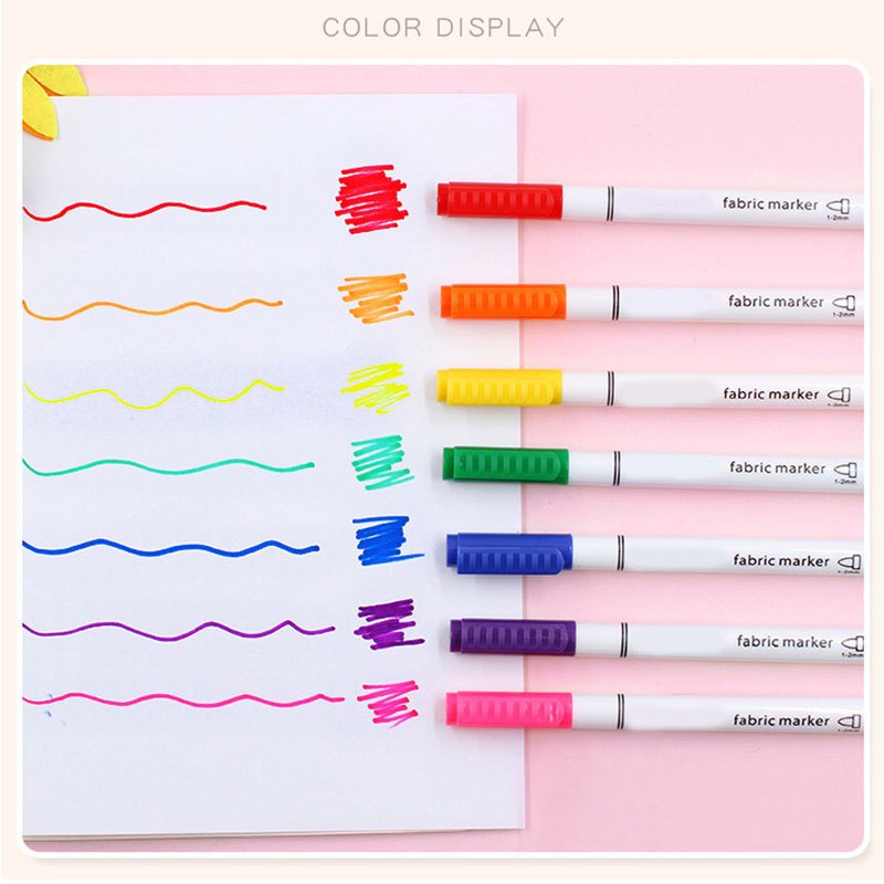 

8Pcs Spidol Kain Kaos Baju Penanda Pola Decor Spidol Permanent Khusus Kain - Shirt Fabric Marker