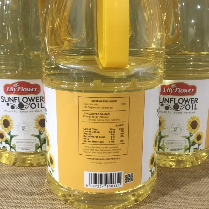 

SUNFLOWER OIL LILY FLOWER 2L / MINYAK GORENG SEHAT / MINYAK MATAHARI