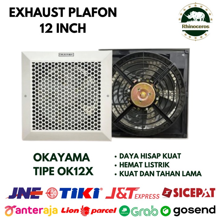 Exhaust Fan Plafon 10 Inchi Kipas Plafon 10 Inch Kipas Blower Hexos Angin Hisap Kipas Kamar Mandi