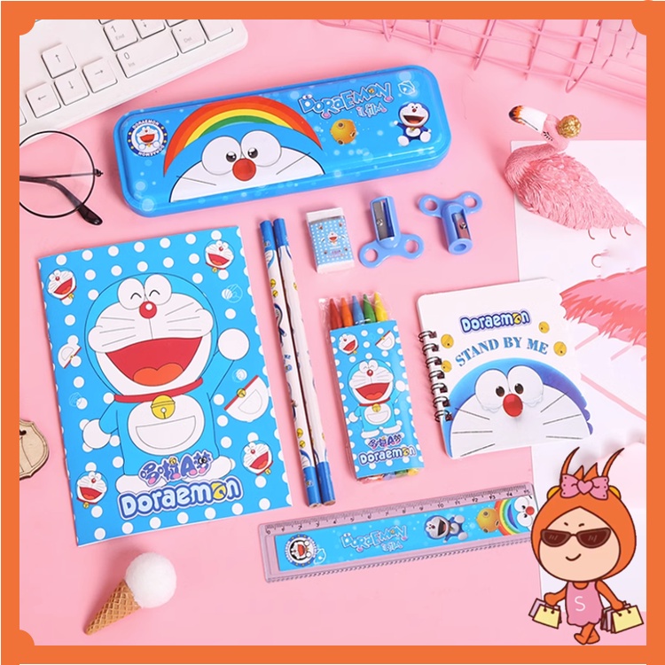 

Reseller Welcome - S5982 Set Alat Tulis 8 In 1 / Set Alat Tulis Anak Motif Kartun / Set Alat Tulis 8