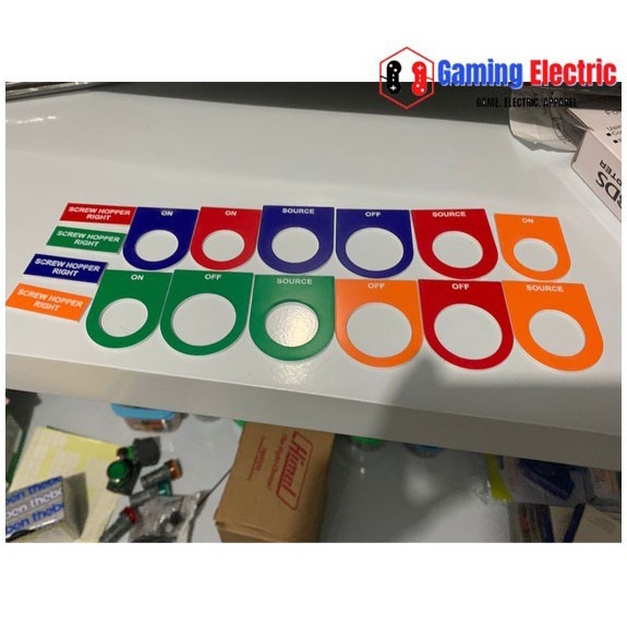 

(Expert) Name Plate Panel Diameter 22mm Tipe Traffolyte Gravoply CNC
