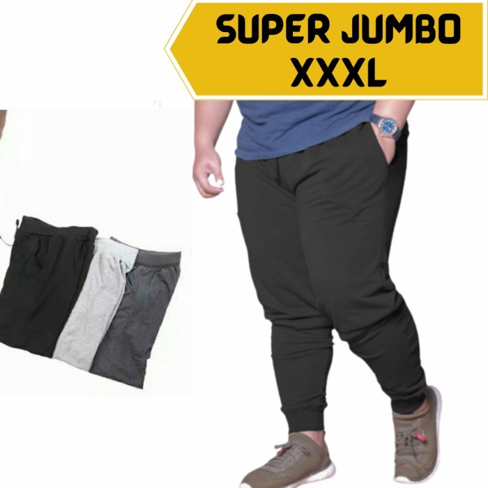 (Expert) Celana Training Jogger Pria Wanita Jumbo big size XXXL