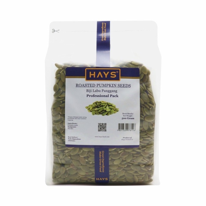 

[dch] - Roasted Pumpkin Seeds 500 Gram / Biji Labu Panggang 500 Gram - HAYS