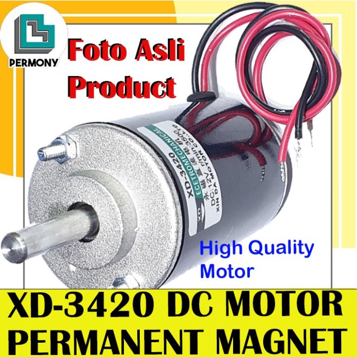 READY STOK XD-3420 MOTOR DC 12V - 24V 30WATT DINAMO XD3420 30W