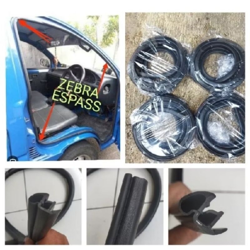FULLSET 1set.KARET PEREDAM BODY KARET BALON PINTU MOBIL ZEBRA ESPASS+KARET BAGASI PINTU BELAKANG