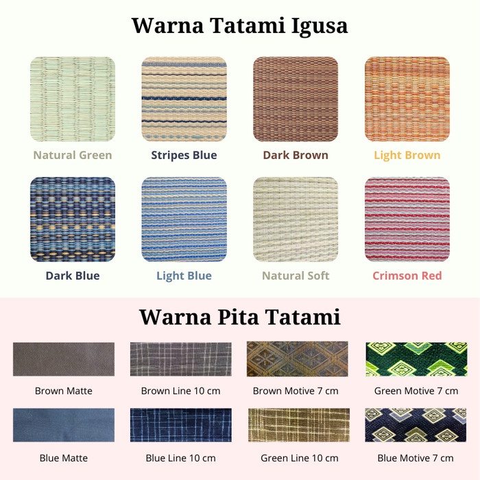KRY -  CUSTOM TATAMI Jepang Igusa Japanese Tatami Igusa Tikar Karpet Lampit Mat Matras
