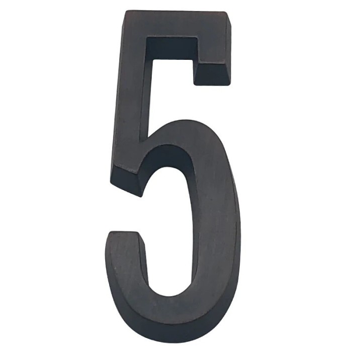 Aged Bronze 4" 101mm House Number Sticker Adhesive Door Number for