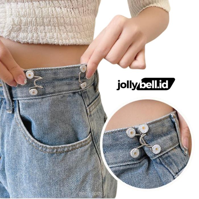 

Jollybell.id KMP537 Kancing Kait Gesper Denim Logam Pinggang Simple Adjust Pengait Celana
