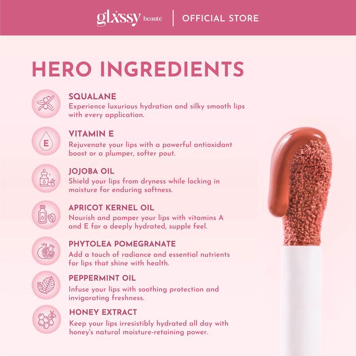 New Glxssy Beaute Honey Silk Glossy - Lip Gloss Series