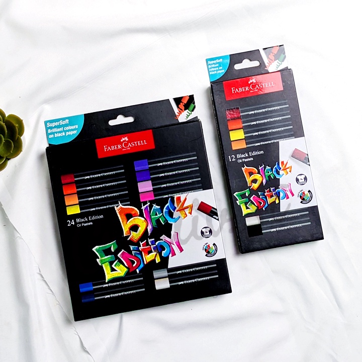 

IK! FABER CASTELL Oil Pastel 12 24 Warna Crayon Black Edition Series