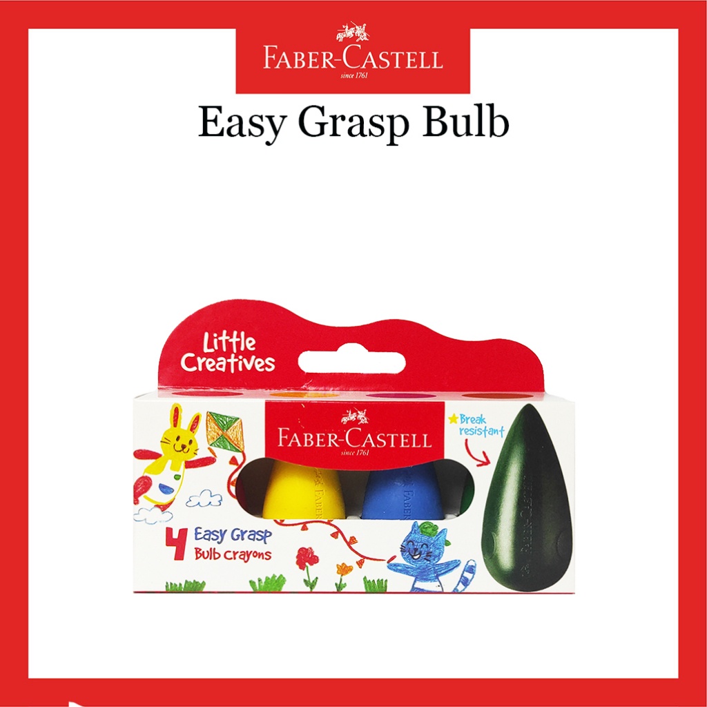 

IK! Little Creatives / Crayon Faber Castell / Easy Grasp Bulb Crayons 4 Warna
