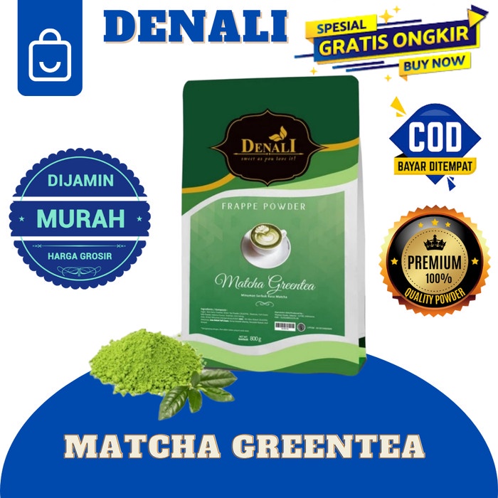 

BUBUK MINUMAN MATCHA GREENTEA POWDER RASA MATHCA GREEN TEA DENALI
