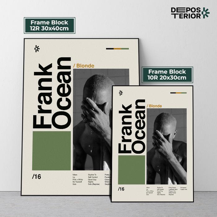 (Expert) Poster Frank Ocean - Blonde Cover Album Frameblock