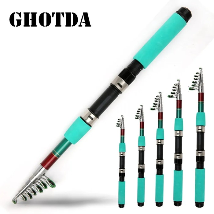 GHOTDA Portable Telescopic Fishing Rod Mini Fishing Rod Fishing Pole