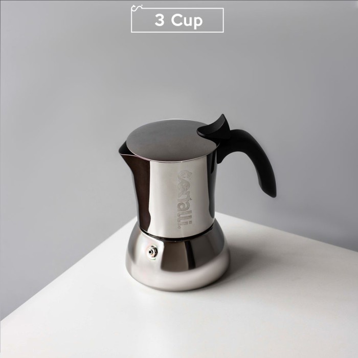 

3 Cup Mokapot Specchio Stainless 150ml Induksi Kompor Espresso Maker