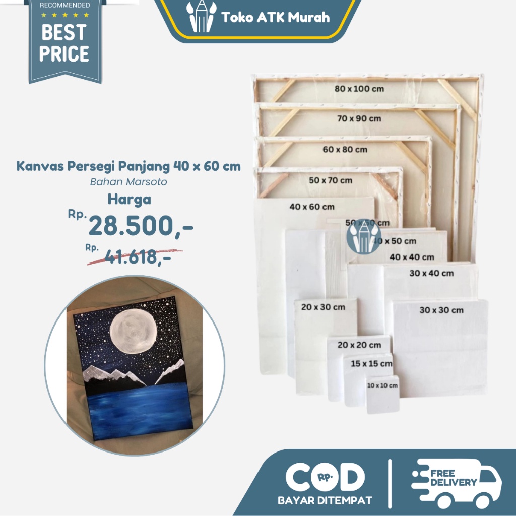 

IK! Kanvas Lukis 40 x 60 cm / Canvas Board Marsoto