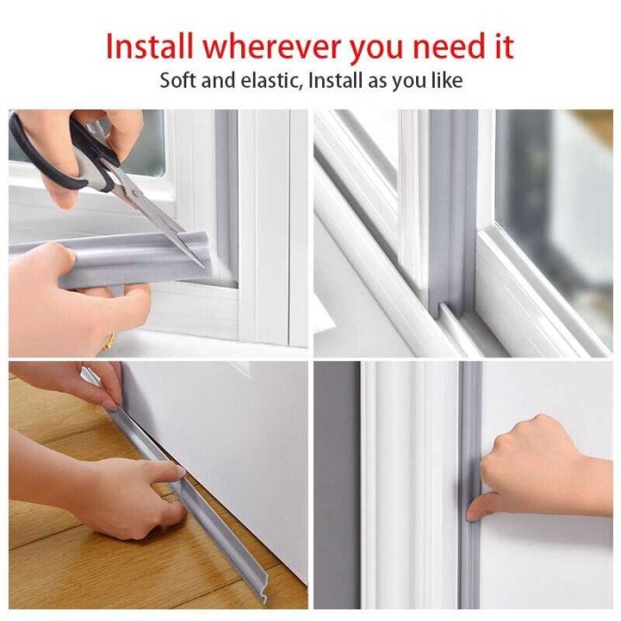 WINDOW SLIDING DOORS SEAL STRIP TAPE SOUND NOISE PINTU GESER JENDELA