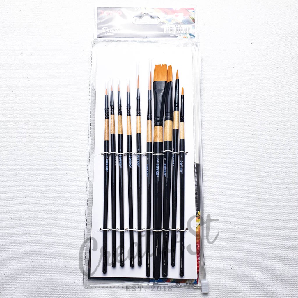 

IK! JOYKO Kuas Lukis Set Br-9 (10 Pcs Kuas) Professional Artist Brush Set