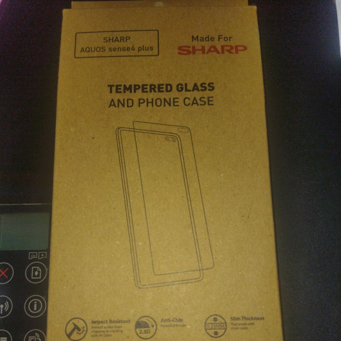 JTTOP" TEMPERED GLASS AND PHONE CASE SHARP AQUOS SENSE 4 PLUS ORIGINAL