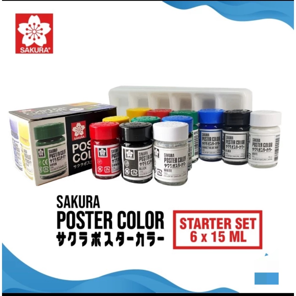 

IK! sakura posters colors basic set 15 ml 6 warna