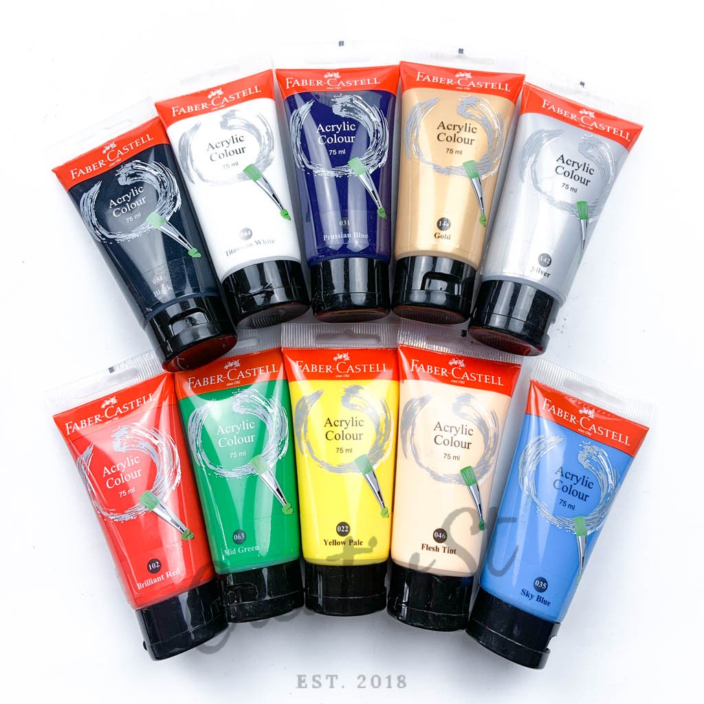 

IK! FABER CASTELL Cat Acrylic Colour 75 Ml Satuan Cat Lukis Akrilik