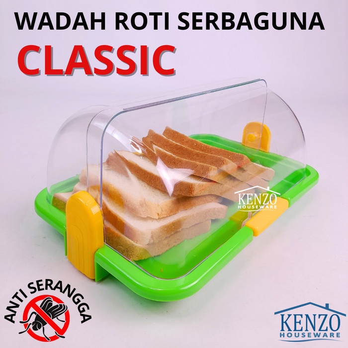 ada- Tempat Wadah Roti Tawar Kue Bolu Gorengan Tutup Plastik Bening BESAR