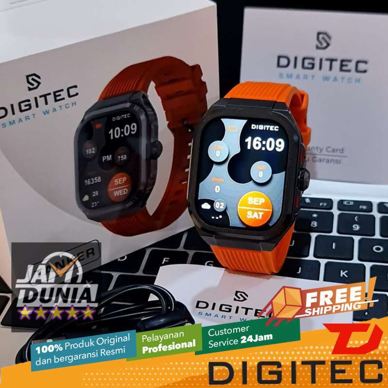 DIGITEC ORIGINAL SMARTWATCH PRIA SMARTWATCH WANITA TANKER ORANGE TANKER JAM TANGAN DIGITAL PRIA