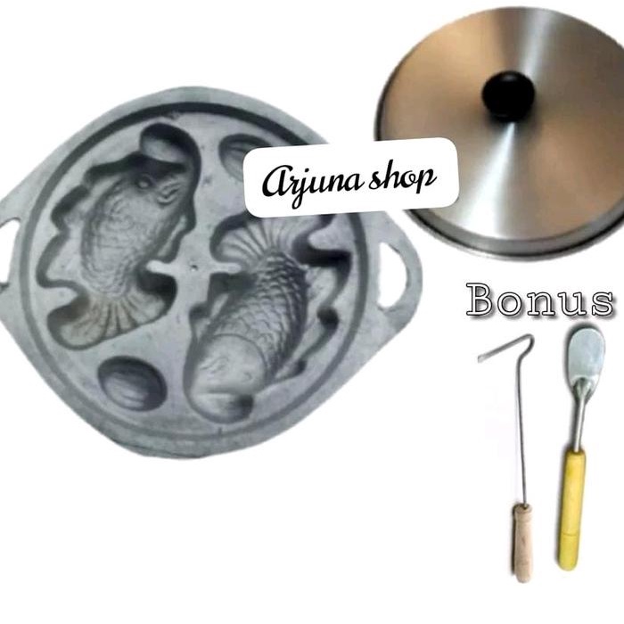 ada- Cetakan Kue Bolu Bhoi Khas Aceh Motif Ikan Loyang Bolu Kering Bhoi Motif Ikan Anti Lengkat