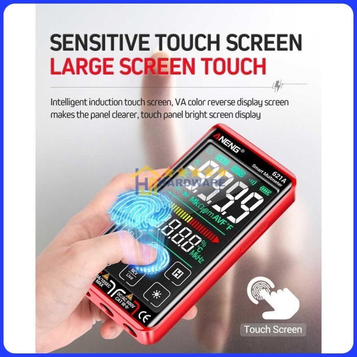Aneng Smart Digital Multimeter Tester Transistor Touch Screen - 621A