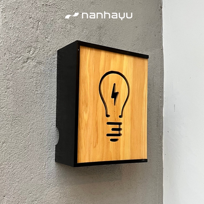 Box KWH Meter Listrik Prabayar Pulsa Dan Panel Listrik MCB Tempat Meteran Listrik Kayu Dan Pengaman