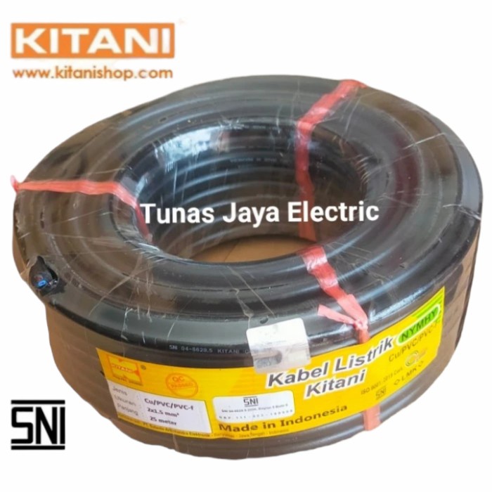 Kabel Serabut Nymhy/Nyyhy 2X1,5Mm 25M Kitani (Sni - Lmk)